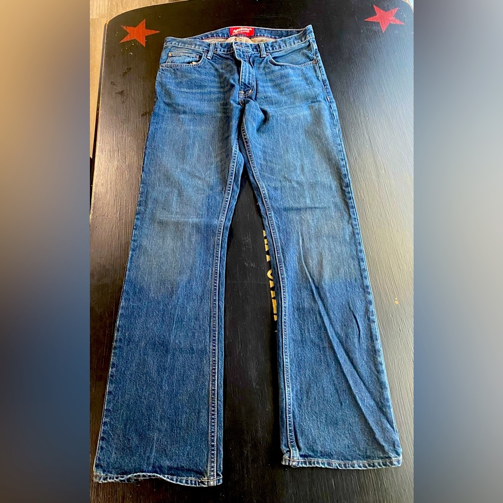 Arizona Jeans Slim Straight Men's Size 34X34 Blue Medium Wash Denim